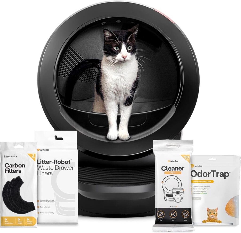 Litter-Robot 4 Supply Bundle by Whisker, Black 