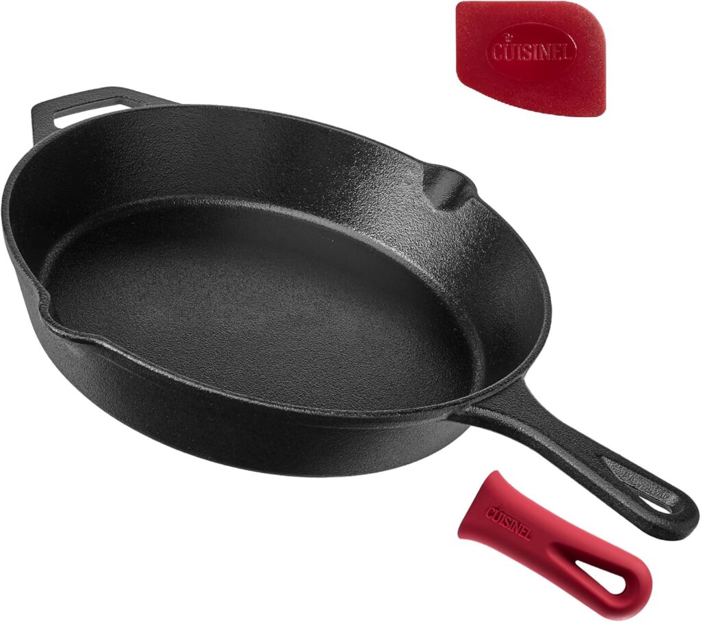 Cuisinel 12" Pre-Seasoned Cast Iron Skillet